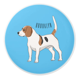 Beagle cartoon keramische knop