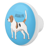Beagle cartoon keramische knop (Rechts)