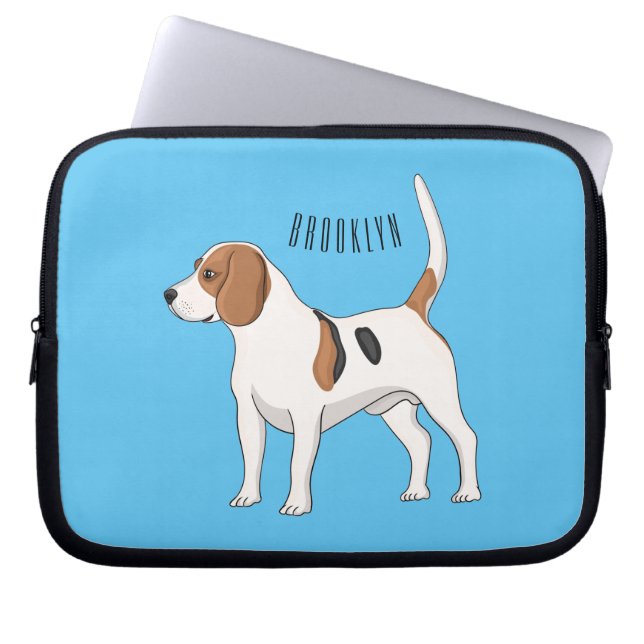 Beagle cartoon laptop sleeve (Voorkant)