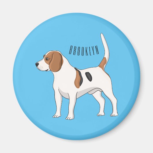 Beagle cartoon magneet (Voorkant)