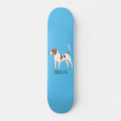 Beagle cartoon persoonlijk skateboard (Voorkant)