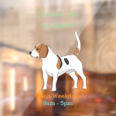 Beagle cartoon raamsticker (Vel 2)