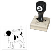 Beagle cartoon rubberstempel (Gestempeld)