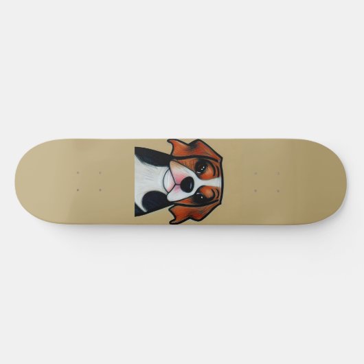 Beagle - Cartoon skateboard (Horizontaal)