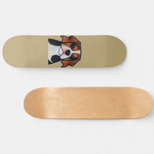 Beagle - Cartoon skateboard (Horizontaal)