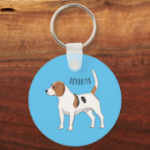 Beagle cartoon sleutelhanger (Voorkant)