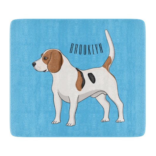 Beagle cartoon snijplank (Voorkant)