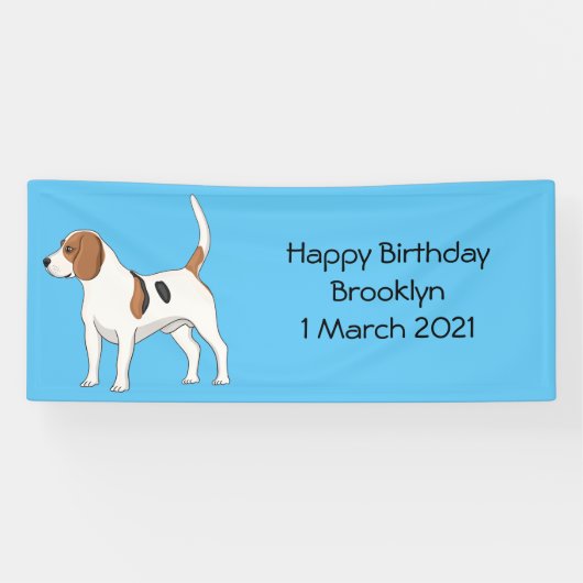 Beagle cartoon spandoek (Horizontaal)