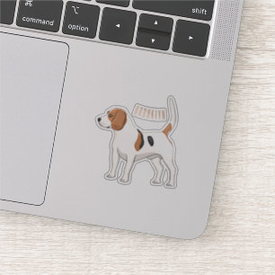 Beagle cartoon sticker