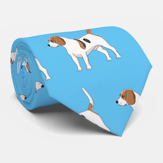 Beagle cartoon stropdas (Opgerold)