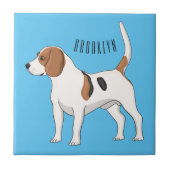 Beagle cartoon tegeltje (Voorkant)