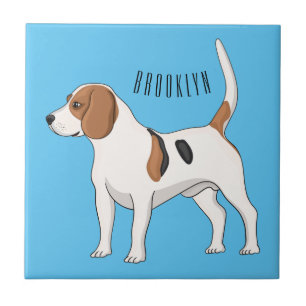 Beagle cartoon tegeltje