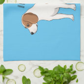 Beagle cartoon theedoek (Gevouwen)