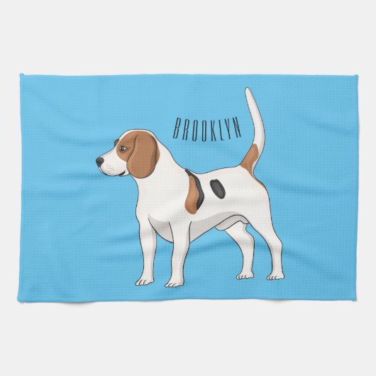 Beagle cartoon theedoek (Horizontaal)
