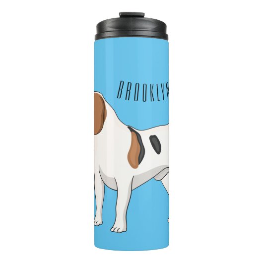 Beagle cartoon thermosbeker (Voorkant)