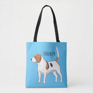 Beagle cartoon tote bag