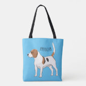 Beagle cartoon tote bag (Achterkant)