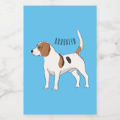 Beagle cartoon voedselcontainer etiket (Enkel label)