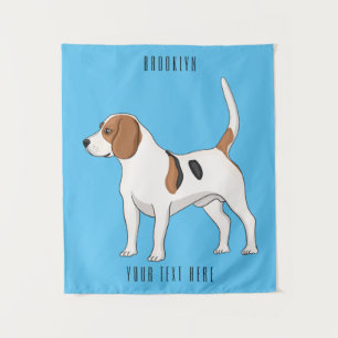 Beagle cartoon wandkleed