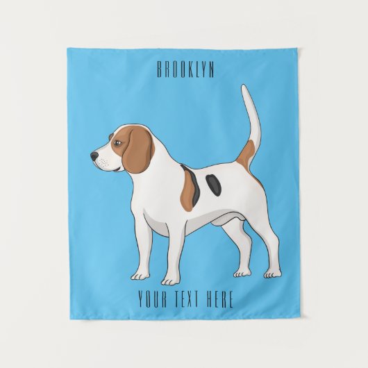 Beagle cartoon wandkleed (Voorkant)