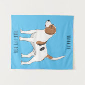 Beagle cartoon wandkleed (Voorkant (horizontaal))