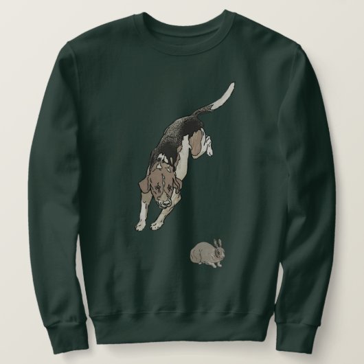 Beagle Chasing Rabbit Trui (Design voorkant)