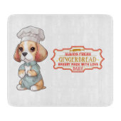 Beagle Chef Baking Gingerbread Snijplank (Voorkant)
