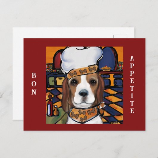 Beagle Chef Briefkaart (Voorkant / Achterkant)