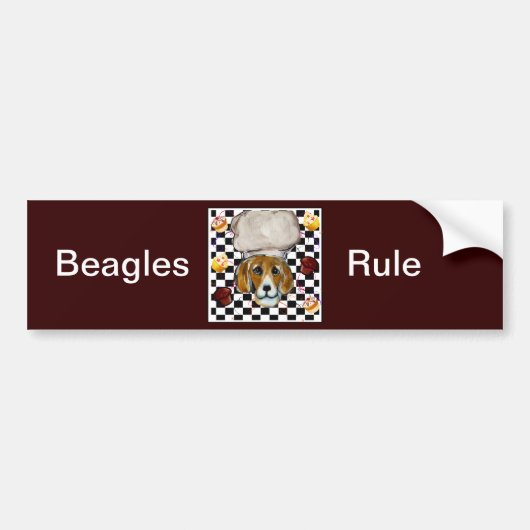Beagle Chef Bumpersticker (Voorkant)