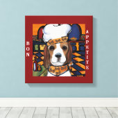 Beagle Chef Canvas Afdruk (Insitu (Houten vloer))