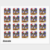 Beagle Chef Vierkante Sticker (Vel)