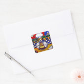 Beagle Chef Vierkante Sticker (Envelop)