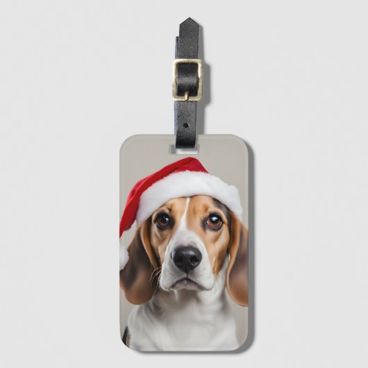 Beagle Christmas Bagagelabel (Voorkant (verticaal))