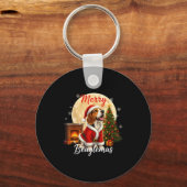 Beagle Christmas Beagle Costume Beagle Xmas Merry  Sleutelhanger (Voorkant)