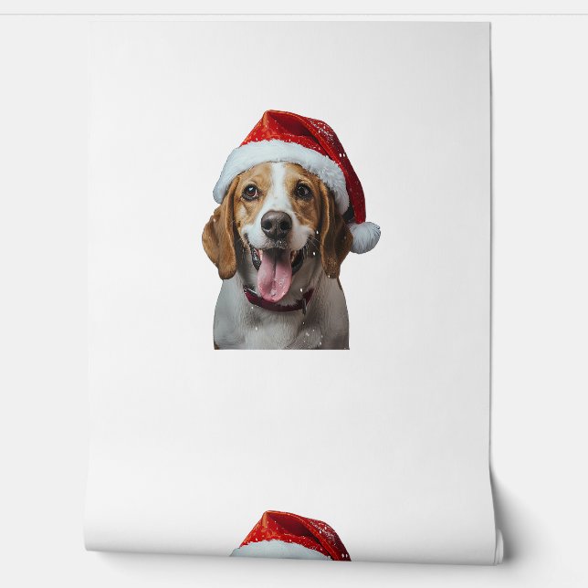 Beagle Christmas Behang (Afrollen)