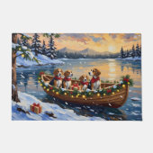 Beagle Christmas Boat Holiday Deurmat (Voorkant)