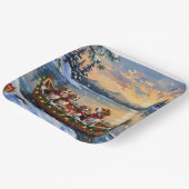 Beagle Christmas Boat Holiday Papieren Bordje (Gebogen)