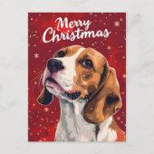 Beagle Christmas Briefkaart (Voorkant)