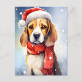 Beagle Christmas Briefkaart (Voorkant)