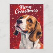 Beagle Christmas Briefkaart (Voorkant)