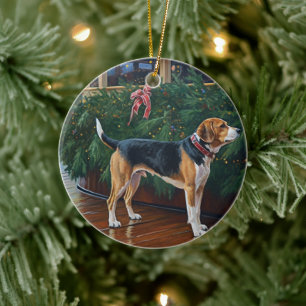 Beagle Christmas Cruise: Pawsome Holiday Delight Keramisch Ornament