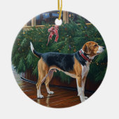 Beagle Christmas Cruise: Pawsome Holiday Delight Keramisch Ornament (Voorkant)