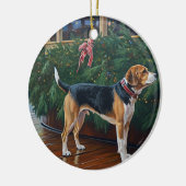 Beagle Christmas Cruise: Pawsome Holiday Delight Keramisch Ornament (Links)