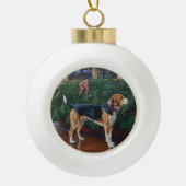 Beagle Christmas Cruise: Pawsome Holiday Delight Keramische Bal Ornament (Voorkant)