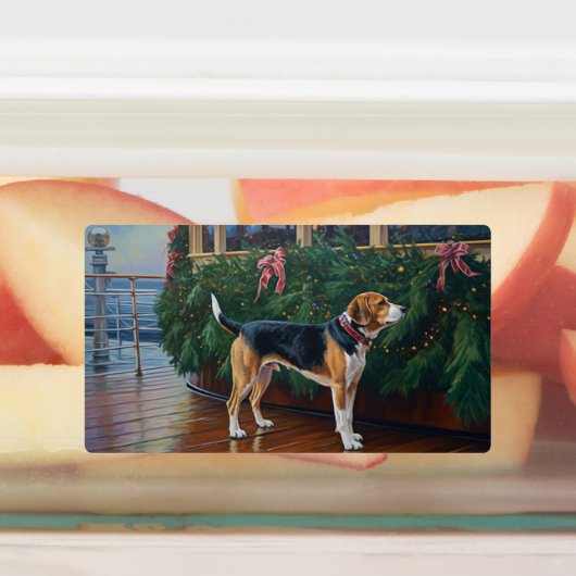 Beagle Christmas Cruise: Pawsome Holiday Delight Labels (Aangebracht)