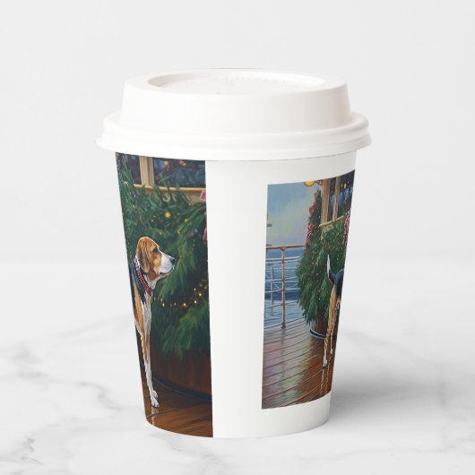 Beagle Christmas Cruise: Pawsome Holiday Delight Papieren Bekers (Links)