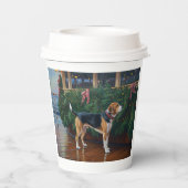 Beagle Christmas Cruise: Pawsome Holiday Delight Papieren Bekers (Achterkant)