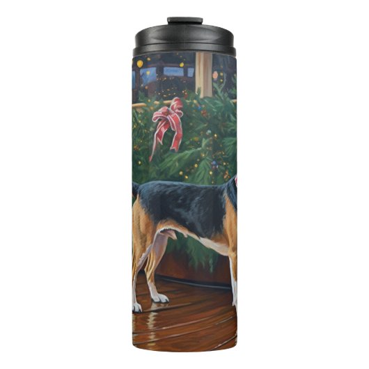 Beagle Christmas Cruise: Pawsome Holiday Delight Thermosbeker (Voorkant)