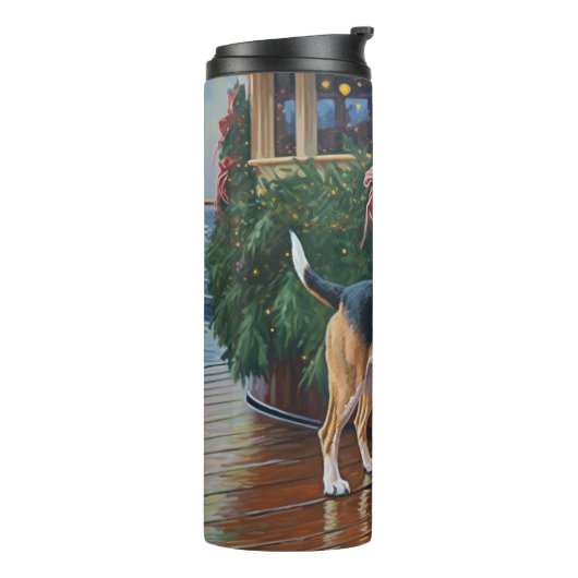 Beagle Christmas Cruise: Pawsome Holiday Delight Thermosbeker (Gedraaid links)