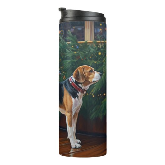 Beagle Christmas Cruise: Pawsome Holiday Delight Thermosbeker (Geroteerd rechts)